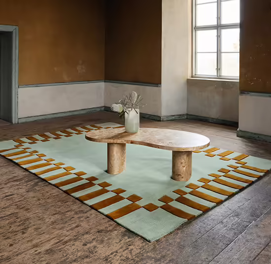 Layered Teklan Labyrinth rug