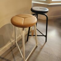 Treble Bar Stool in White (Ex-Display)