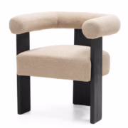 Nova Nook MARGARET upholstered chair beige/black