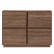 Nova Nook WASABI four-door chest of drawers royal walnut