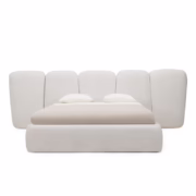 Nova Nook FANCY upholstered bed 160x200 cm light beige