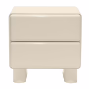 Nova Nook AGOS bedside table with drawers cream white