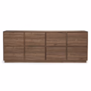 Nova Nook WASABI eight-door chest of drawers royal walnut