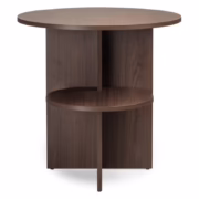 Nova Nook ESO Round Side Table villa walnut