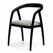 Nova Nook ONDE rounded wooden chair black/light beige